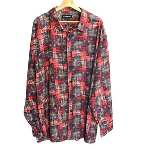 Bassiri Like New Long Sleeve Shirt 4XL Abstract Pattern Disco